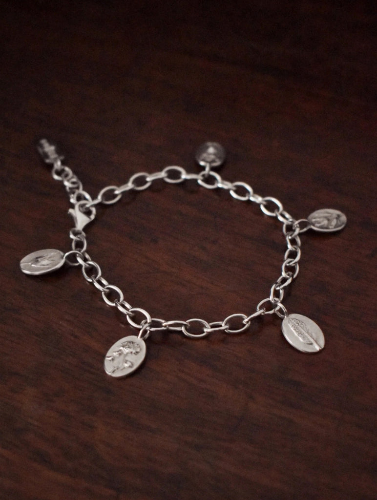 Flower Sentiment Charm Bracelet