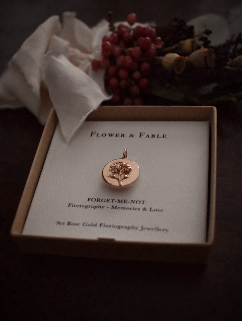 Rose Gold Forget Me Not