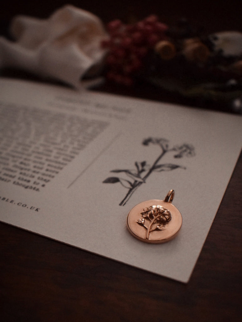 Rose Gold Forget Me Not Charm