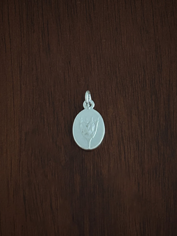 Silver Allium flower charm