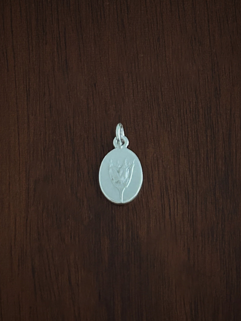 Silver Allium flower charm