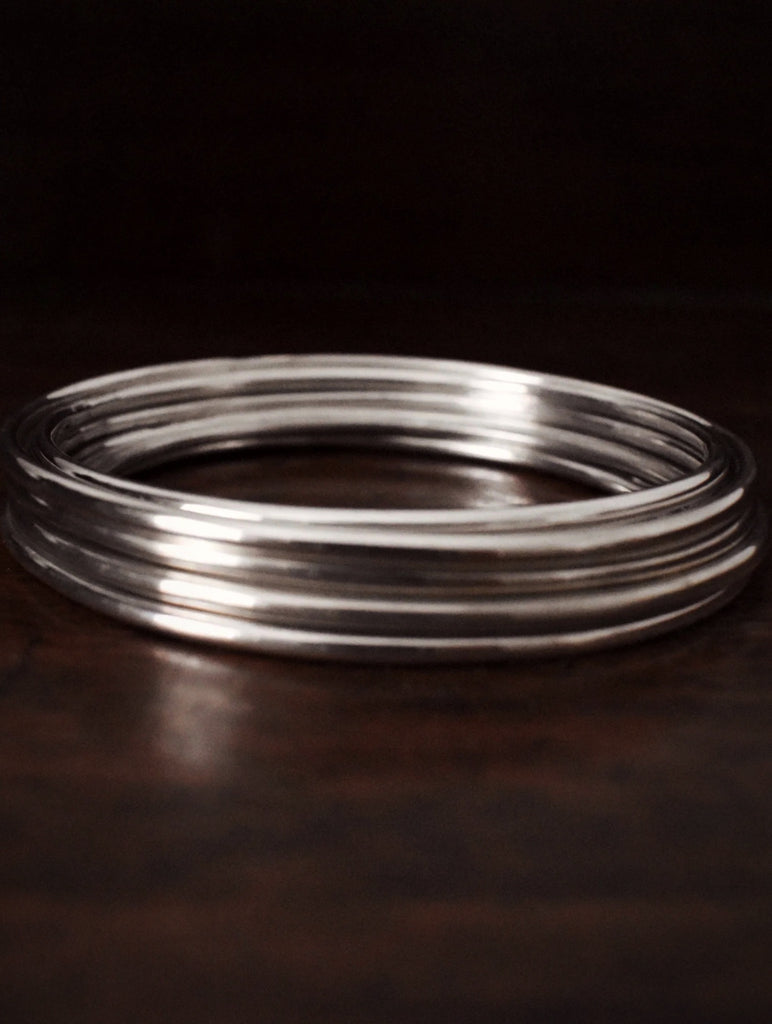 Sterling Single Charm Bangles - Flower & Fable