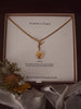 Gold Broom Flower Coin Charm Watch Chain Necklace