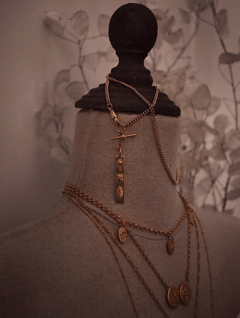 Gold Daughterhood Curb Watch Chain Necklace 