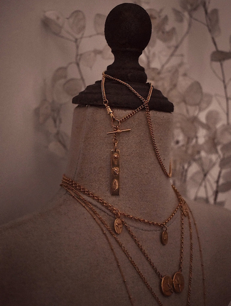 Gold Daughterhood Curb Watch Chain Necklace 