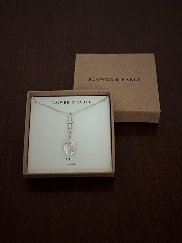 Dill Medal Charm Sterling Silver & Albert Clasp & Belcher Chain