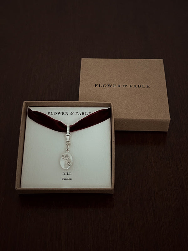 Dill Medal Charm Sterling Silver & Ribbon