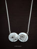 Double Coin Curb Chain Necklace - Sterling Silver