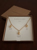 Create your own triple charm necklace - sterling silver, gold plated