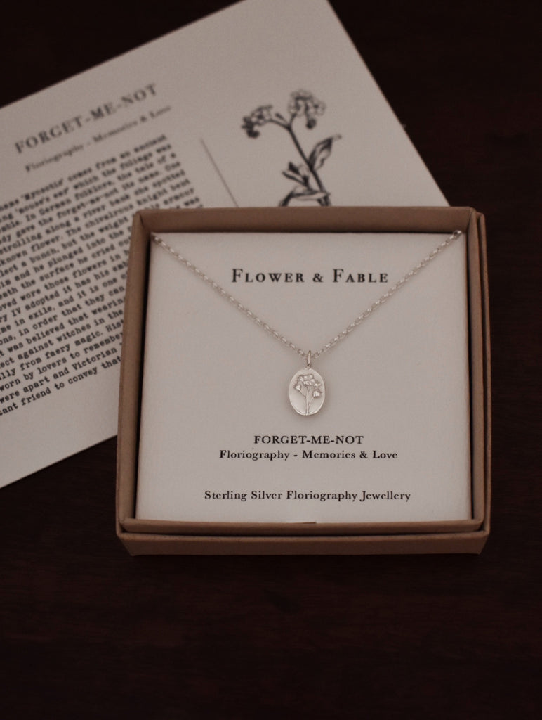 Forget Me Not Charm Necklace