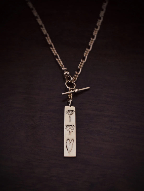Sterling Silver Love Bar Necklace