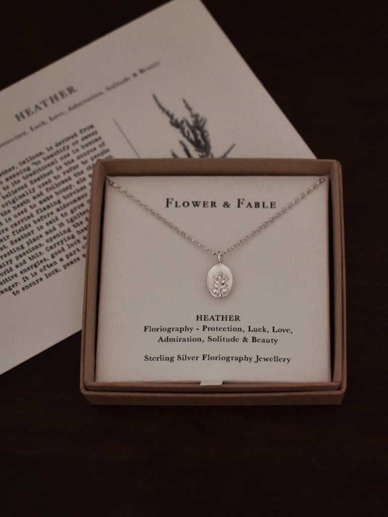 Heather Flower Charm Necklace