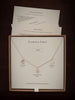 Love Triple Charm Necklace Sterling Silver