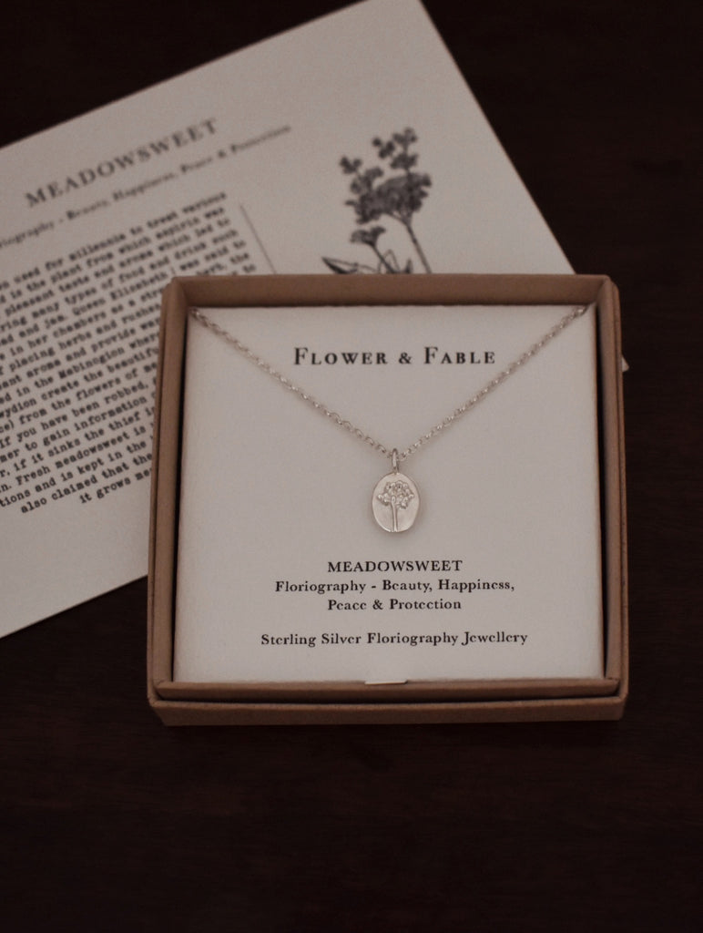 Sterling Silver Belcher Chain - Meadowsweet Charm