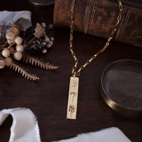 Gold Motherhood Pendant With Raindrop Necklace