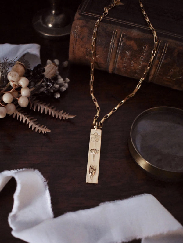 Gold Motherhood Pendant With Raindrop Necklace