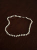 Hand strung and knotted Silver Pearl bead necklace