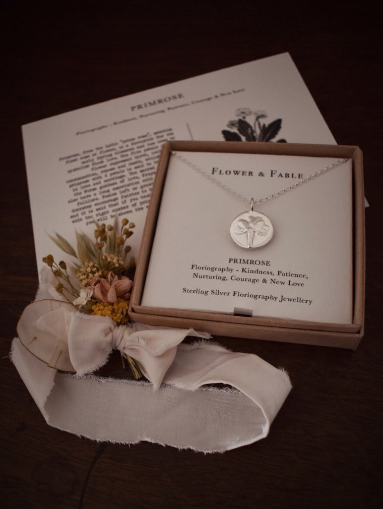 Primrose Necklace - For Kindness, Patience, Nurturing, Courage & New Love