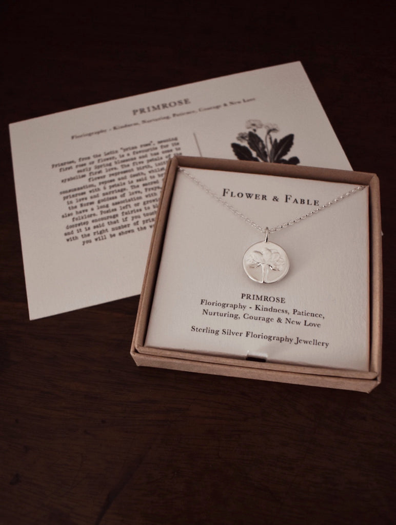 Primrose Coin Charm Necklace - Sterling Silver