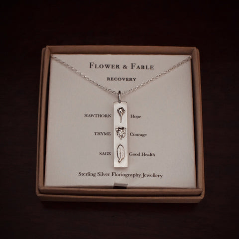 Sterling Silver Recovery Bar Necklace