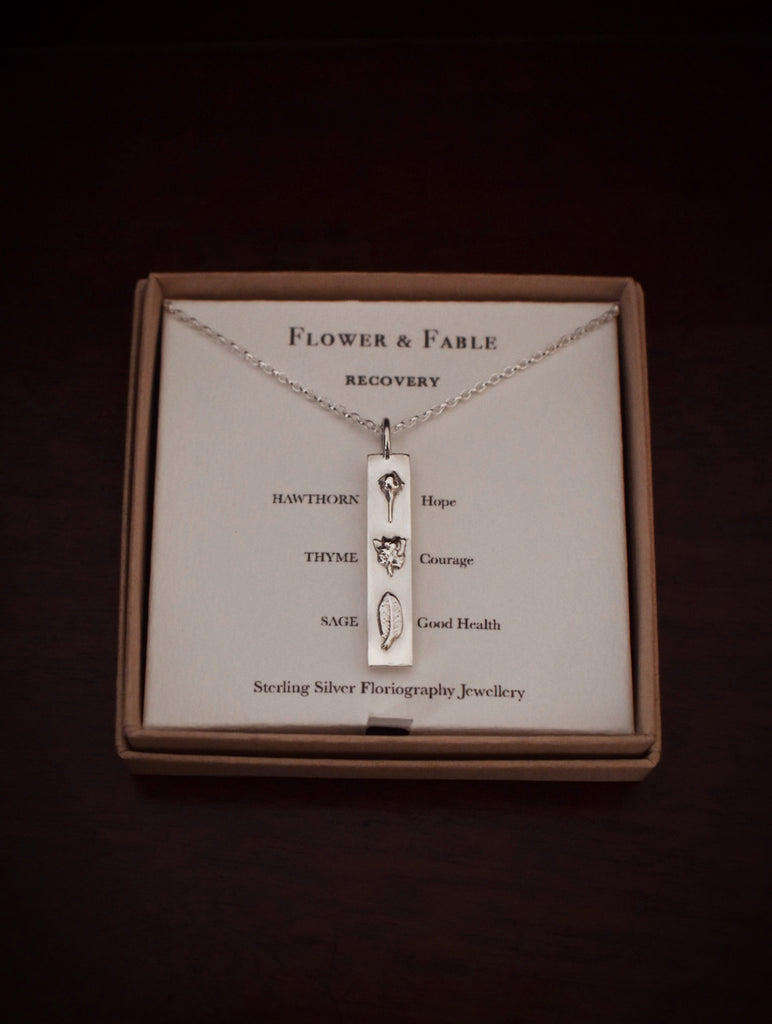 Sterling Silver Recovery Bar Necklace