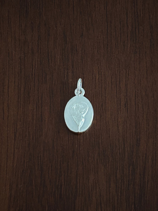 Rosemary Medal Charm - sterling silver