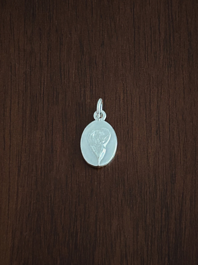 Rosemary Medal Charm - sterling silver