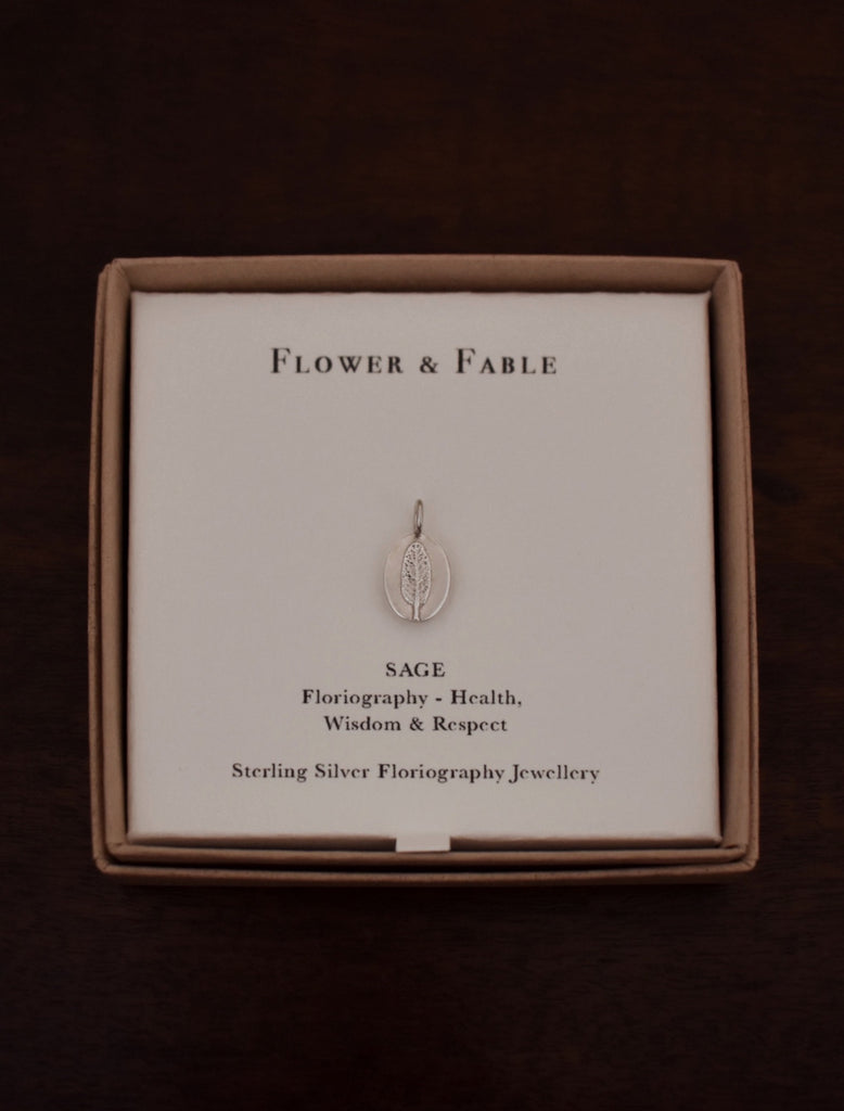 Sage Charm - Sterling Silver