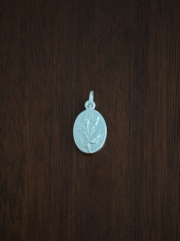 Silver Speedwell Flower Medal Charm