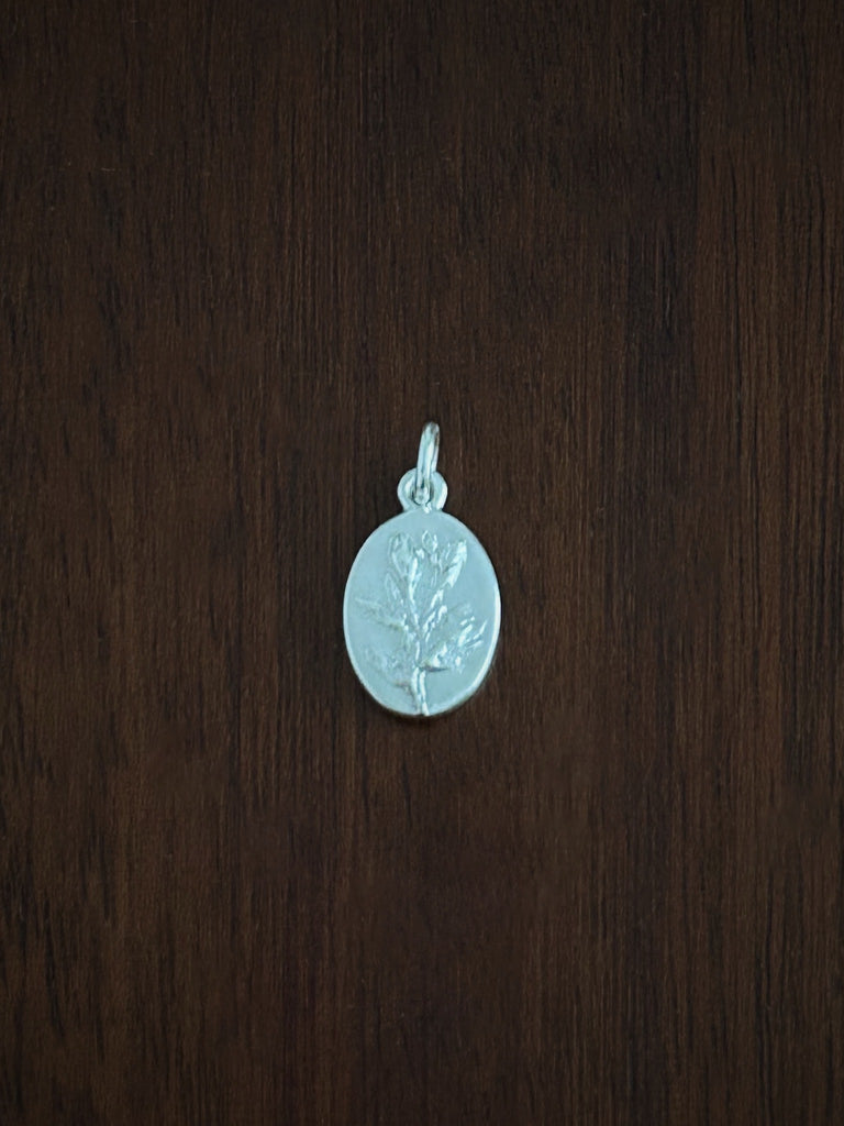 Silver Speedwell Flower Medal Charm