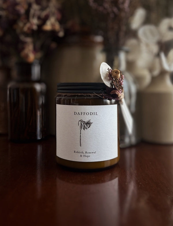 DAFFODIL CANDLE ~ For Rebirth, Renewal & Hope - Flower & Fable
