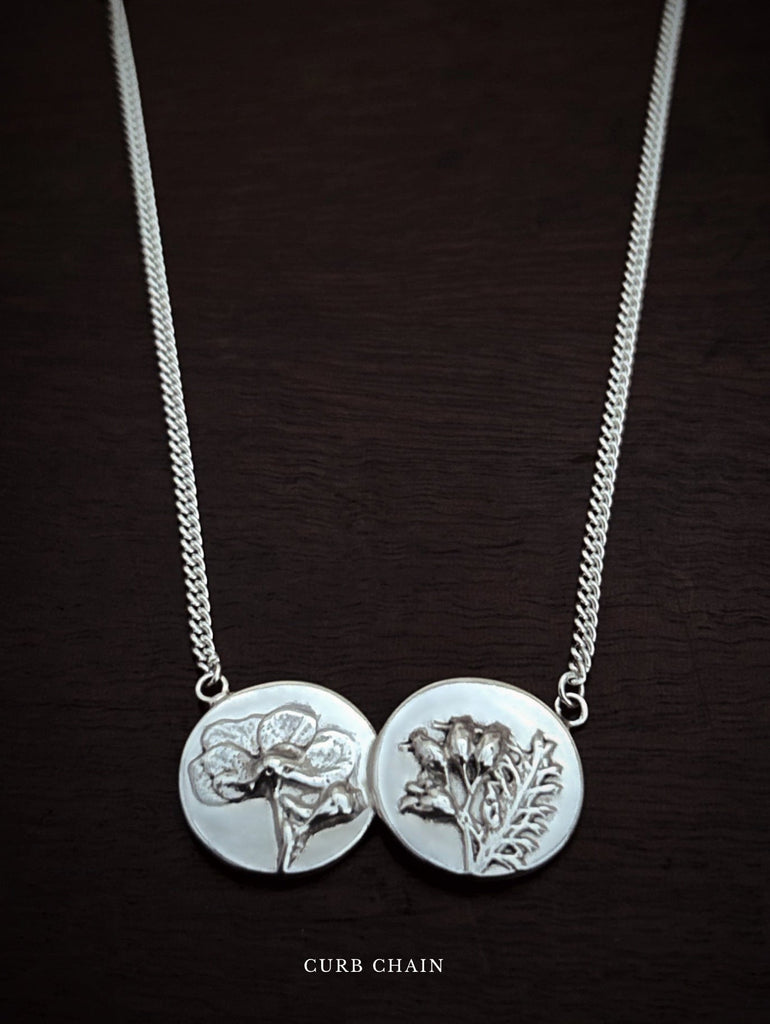 Double Coin Necklace - Flower & Fable