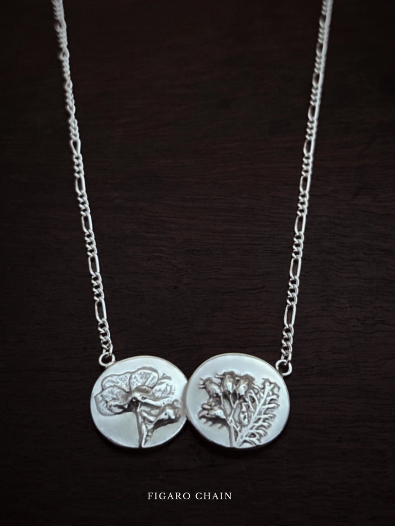 Double Coin Necklace - Flower & Fable