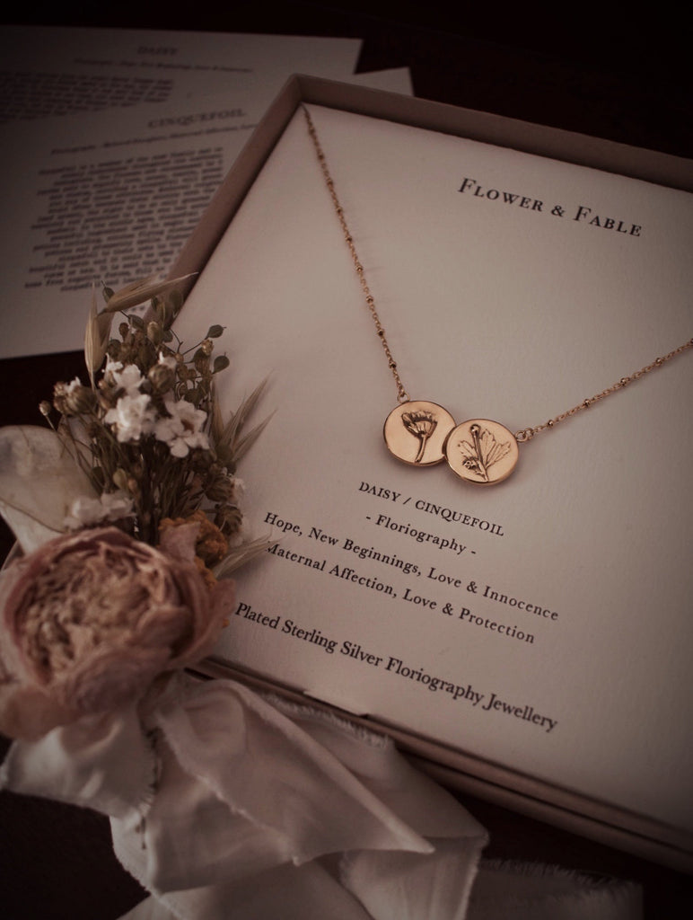 Double Coin Necklace - Flower & Fable