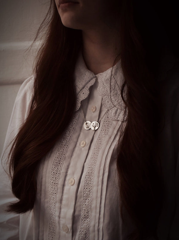 Double Coin Necklace - Flower & Fable