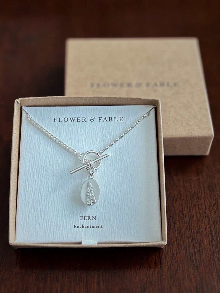 FINE CURB T-BAR NECKLACE (Necklace Only) - Flower & Fable