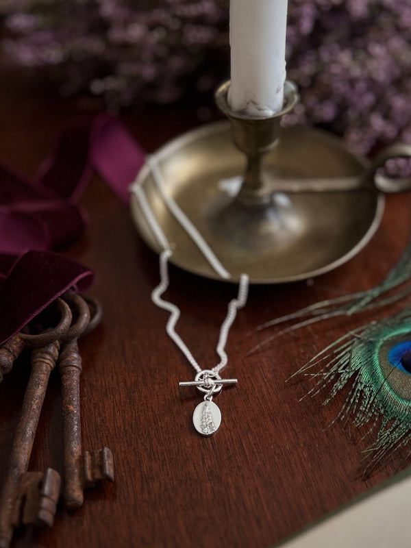 FINE CURB T-BAR NECKLACE (Necklace Only) - Flower & Fable