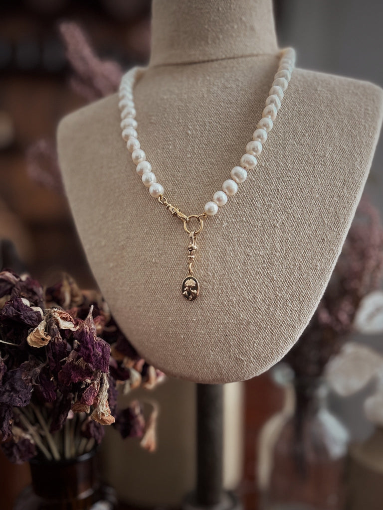 HAND KNOTTED PEARL NECKLACE (Necklace Only) - Flower & Fable