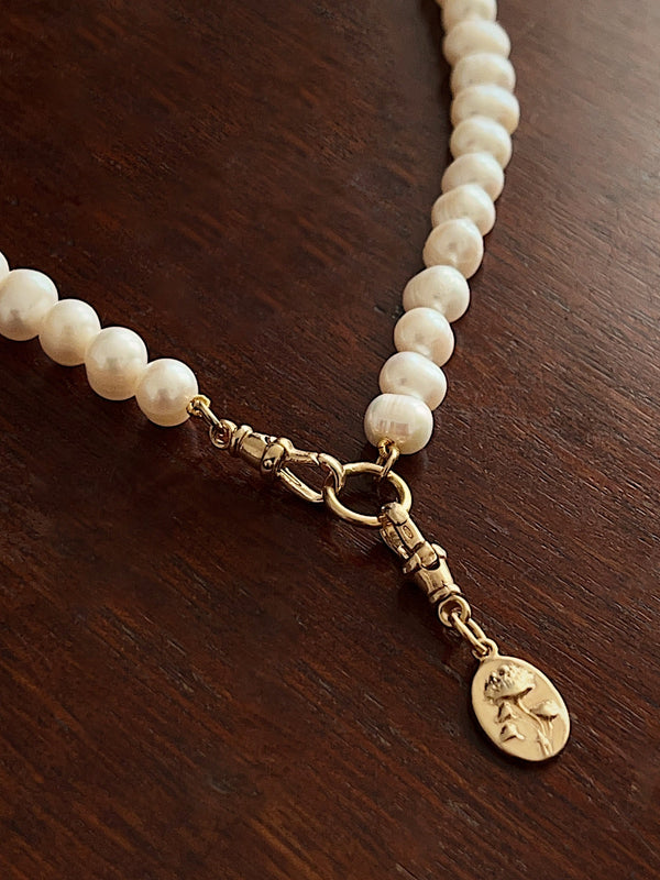 HAND KNOTTED PEARL NECKLACE (Necklace Only) - Flower & Fable
