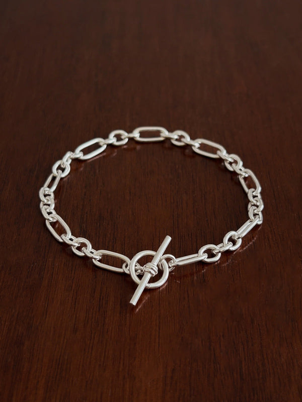 HEAVY TRACE FIGARO BRACELET (Bracelet Only) - Flower & Fable