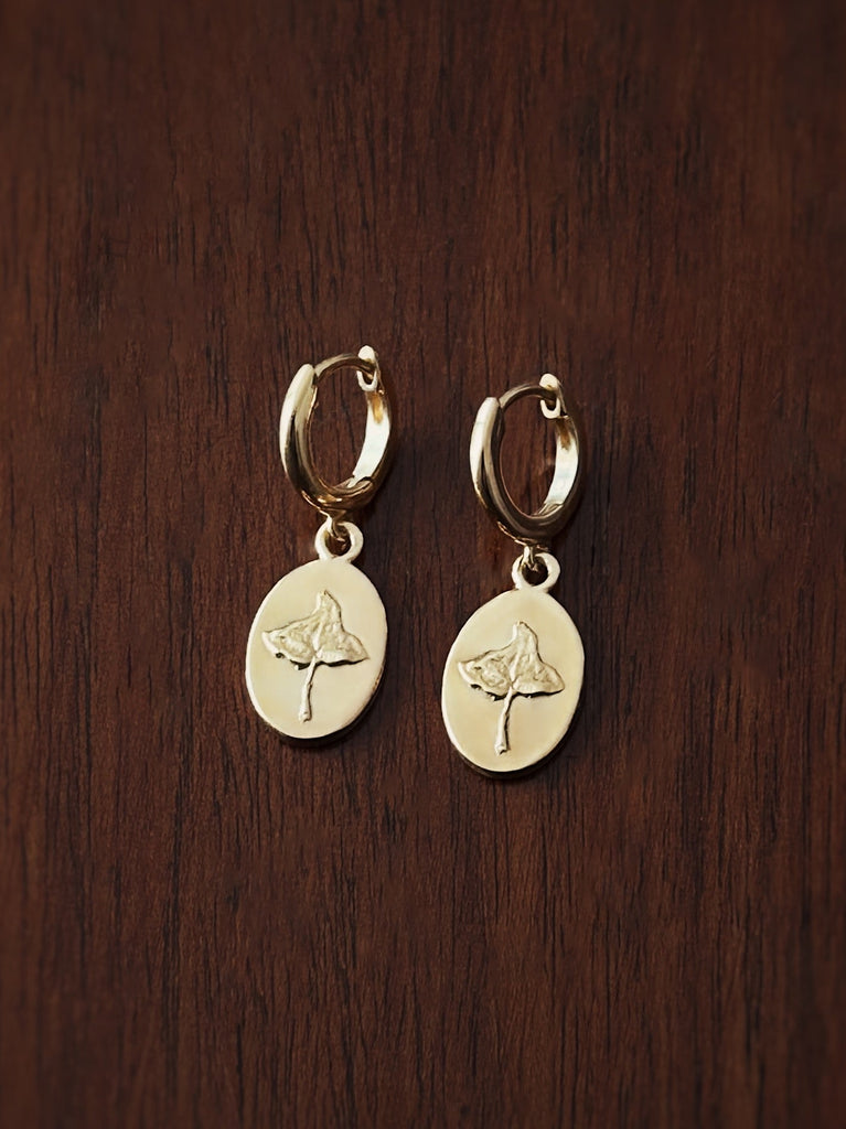 Huggie Hoop Charm Earrings - Flower & Fable