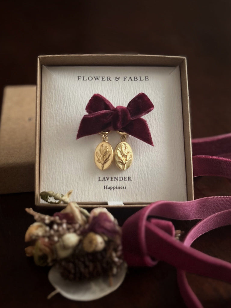 Huggie Hoop Charm Earrings - Flower & Fable