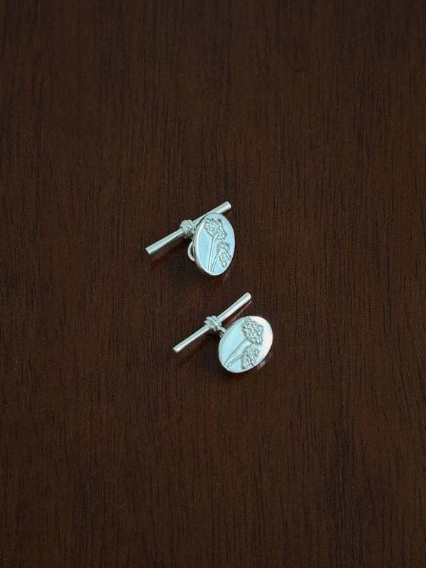 Medal T-Bar Cufflinks - Flower & Fable