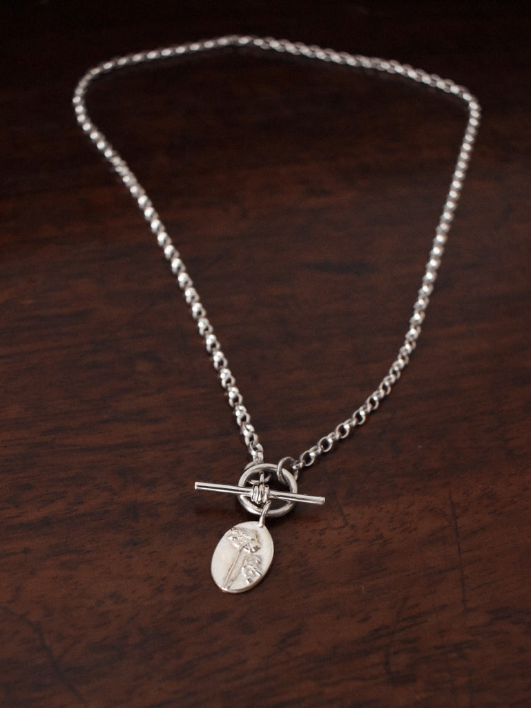 MEDIUM OVAL BELCHER T-BAR NECKLACE (Necklace Only) - Flower & Fable