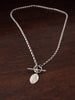 MEDIUM OVAL BELCHER T-BAR NECKLACE (Necklace Only) - Flower & Fable