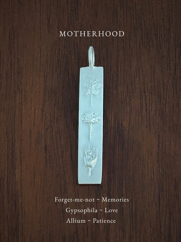 MOTHERHOOD ~ Bar Pendant - Flower & Fable