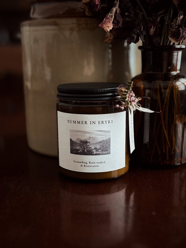 SUMMER IN ERYRI CANDLE ~ Grounding, Rain-soaked & Restorative - Flower & Fable
