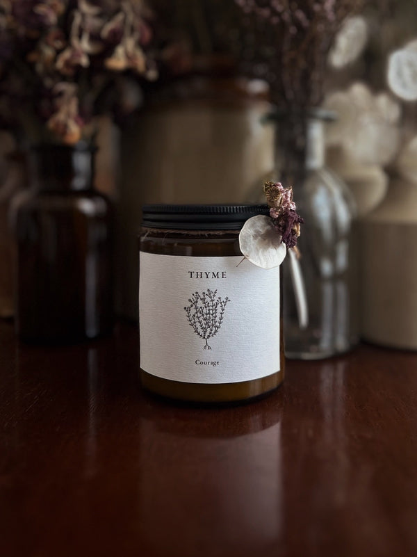 THYME CANDLE ~ For Courage - Flower & Fable